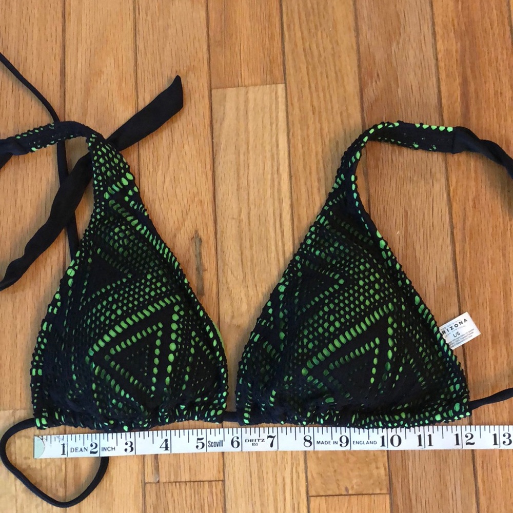 Arizona triangle bikini top L Green/black